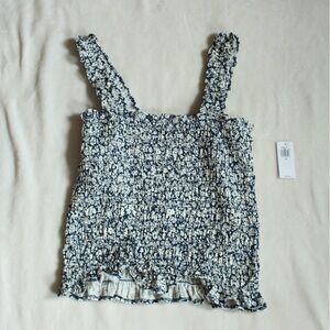 Old Navy Black and White Textured Tank Top